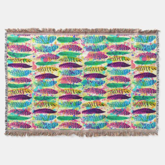 Coole Aquarellnonen-Spritzer-Stammfedern Decke (Vorderseite)