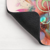 Coole Aquarelltöne Musiknoten Wirbel Mousepad (Ecke)
