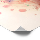 Coole Aquarelltöne Musiknoten Wirbel Poster (Ecke)