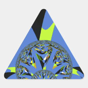 Coole Arches mit Fraktal Spheres Art Design Dreieckiger Aufkleber