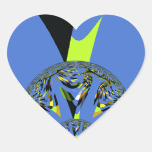 Coole Arches mit Fraktal Spheres Art Design Herz-Aufkleber