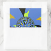 Coole Arches mit Fraktal Spheres Art Design Rechteckiger Aufkleber (Tasche)