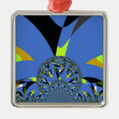 Coole Arches mit Fraktal Spheres Art Design Silbernes Ornament (Vorne)