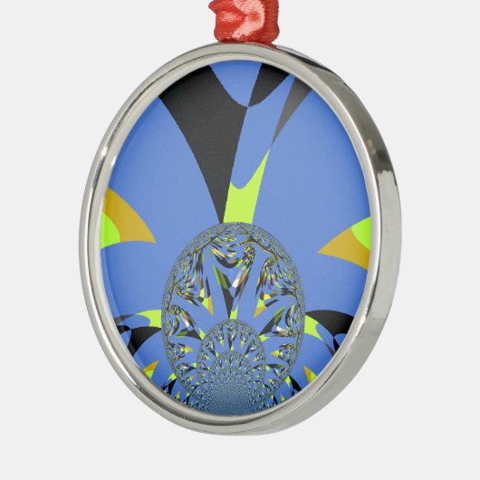 Coole Arches mit Fraktal Spheres Art Design Silbernes Ornament (Links)