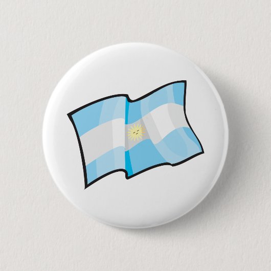 Coole Argentinien-Flagge Button (Vorderseite)