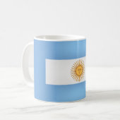 Coole argentinische Flagge Kaffeetasse (Vorderseite Links)