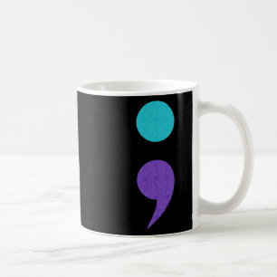 Coole Art von Semicolon Zeichen zur Suizidpräventi Kaffeetasse