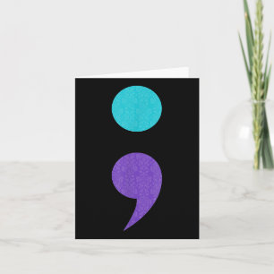 Coole Art von Semicolon Zeichen zur Suizidpräventi Karte