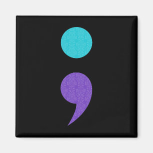 Coole Art von Semicolon Zeichen zur Suizidpräventi Magnet