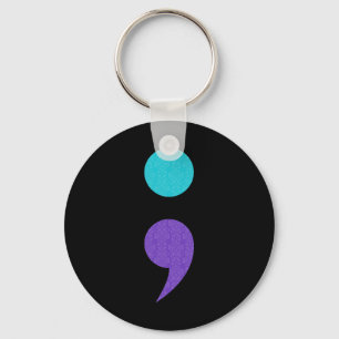 Coole Art von Semicolon Zeichen zur Suizidpräventi Schlüsselanhänger