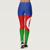 Coole Aserbaidschanische Flagge Leggings (Rückseite)