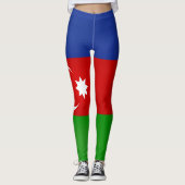 Coole Aserbaidschanische Flagge Leggings (Vorderseite)