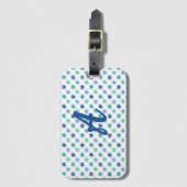 Coole AsteriskS-Ozeanfarben auf dem weißen Gepäcka Gepäckanhänger (Vorderseite Vertikal)