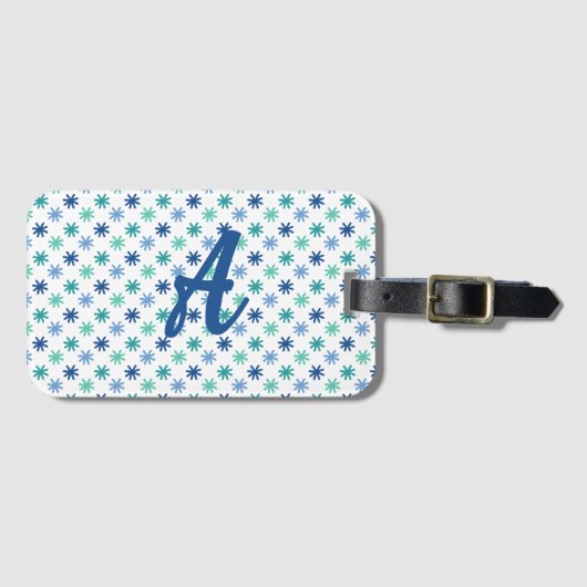 Coole AsteriskS-Ozeanfarben auf dem weißen Gepäcka Gepäckanhänger (Vorderseite (Horizontal))