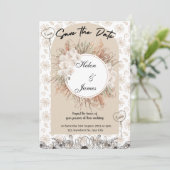 coole ästhetische Hochzeit Einladung (Stehend Vorderseite)