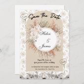 coole ästhetische Hochzeit Einladung (Vorne/Hinten)