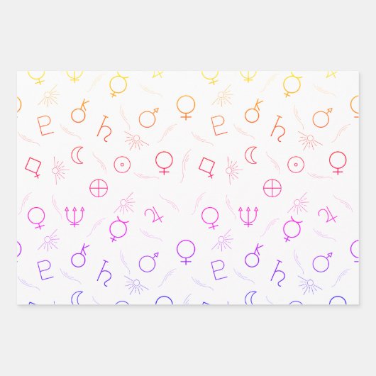 Coole Astrologie Geschenkpapier Set (Vorderseite 3)