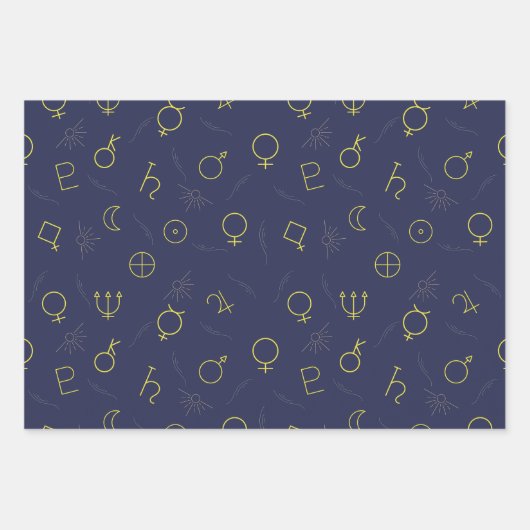 Coole Astrologie Geschenkpapier Set (Vorderseite 2)