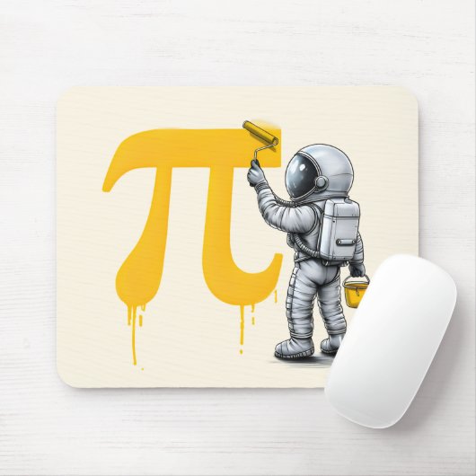 Coole Astronautenmalerei Pi-Symbol Pi-Tag Mousepad (Mit Mouse)