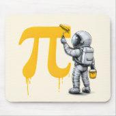 Coole Astronautenmalerei Pi-Symbol Pi-Tag Mousepad (Vorne)