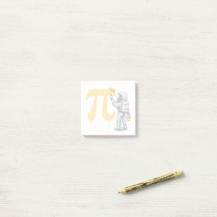 Coole Astronautenmalerei Pi-Symbol Pi-Tag Post-it Klebezettel