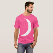 Coole Astronomie des Big White Crescent Moon T-Shirt (Vorne ganz)