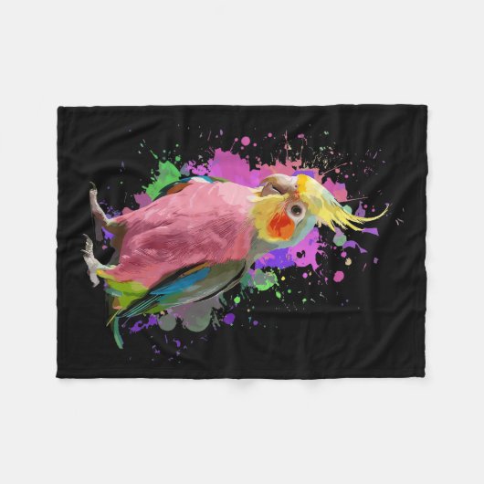Coole Atiel Art Women Parrot Bird Atiel Lov Fleecedecke (Vorderseite (Horizontal))