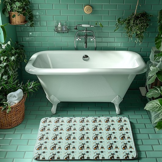 Coole Atomrinne Katzenraumschiff Saturn Sterne Badematte