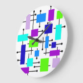 Coole Atomwinkel Große Wanduhr (Winkel)