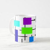 Coole Atomwinkel Kaffeetasse (Vorderseite Links)
