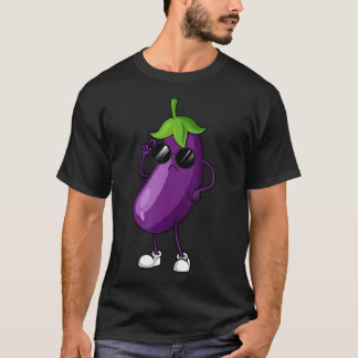 Coole Auberginen-Kunst für Männer Frauen Kind Gemü T-Shirt