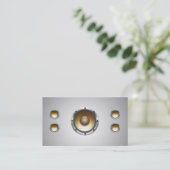 Coole AudioLautsprecher DJ-Geschäfts-Karte Visitenkarte (Stehend Vorderseite)