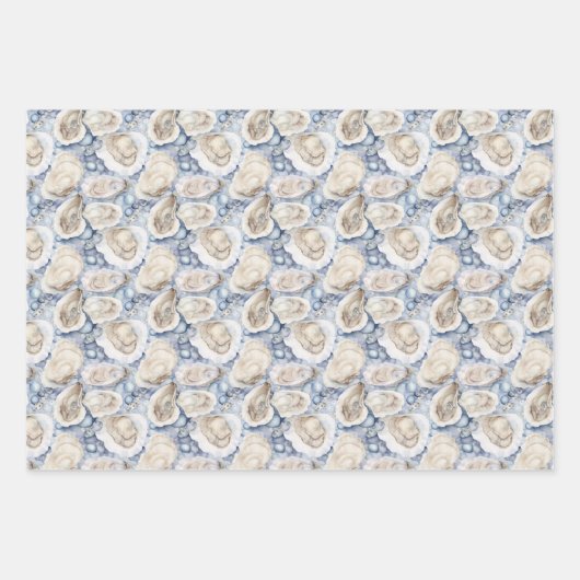 coole Austernmuster-Muscheln Geschenkpapier Set (Vorderseite 3)