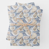 coole Austernmuster-Muscheln Geschenkpapier Set (Beispiel)