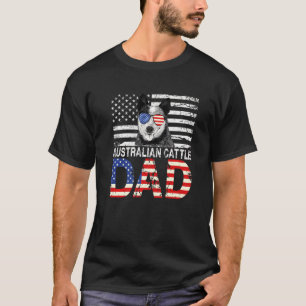 Coole australische Rinder-Dad-USA-Flagge Patriotic T-Shirt