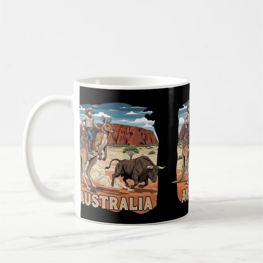 Coole australische Themen Kaffeetasse (Links)