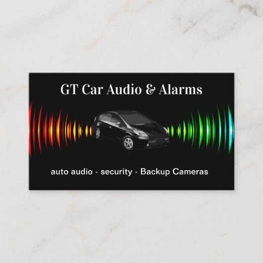 Coole Auto-Audio-Erinnerung Visitenkarte (Vorderseite)