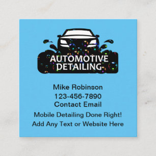 Coole Auto-Detailing-Einzigartige Visitenkarten Quadratische Visitenkarte