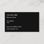 Coole Automatik für die Konstruktion von Elektroau Visitenkarte (Rückseite)