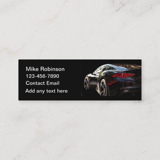 Coole Automobil-Detaillierende Geschäftskarten Mini Visitenkarte (Rückseite)