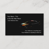 Coole Automobil-Visitenkarten Visitenkarte (Rückseite)