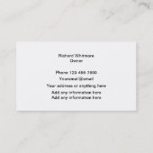 Coole Automobilindustrie Visitenkarte (Rückseite)