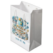 Coole Babydusche individuell anpassbar Mittlere Geschenktüte (Vorderseite Schrägansicht)