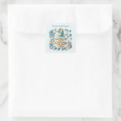 Coole Babydusche Quadratischer Aufkleber (Tasche)
