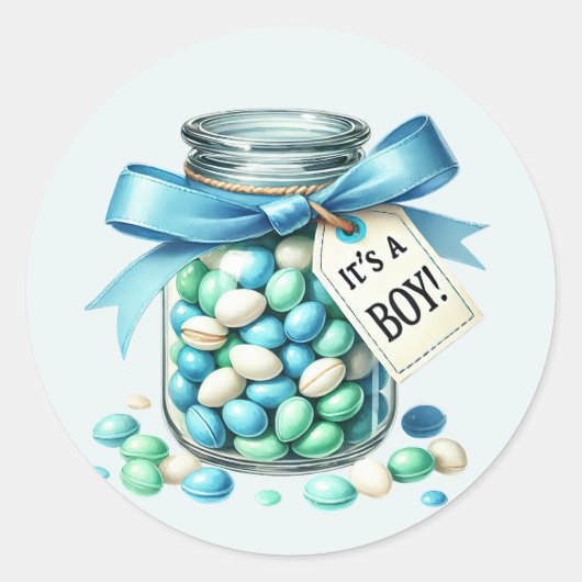 Coole Babydusche Runder Aufkleber (Vorderseite)