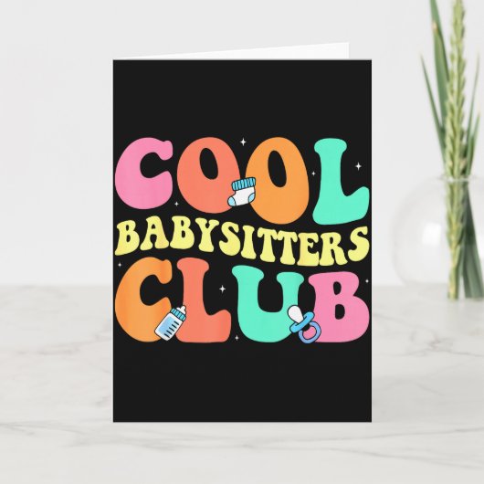 Coole Babysitter Club - Groovy Design Babysitter B Karte (Vorderseite)