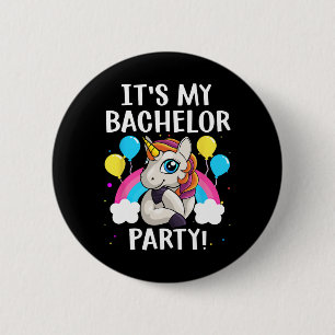 Coole Bachelor Party Art for Men Boys Groom Weddin Button