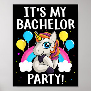 Coole Bachelor Party Art for Men Boys Groom Weddin Poster