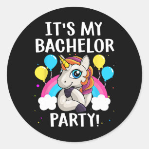 Coole Bachelor Party Art for Men Boys Groom Weddin Runder Aufkleber