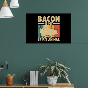 Coole Bacon Men Women Kinder Bacon Schweinefleisch Poster
